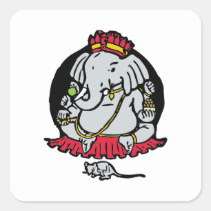 Sticker Carré Ganesha