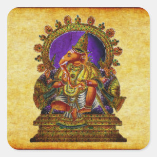 Sticker Carré Ganesha Deva antique
