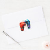 Sticker Carré Gants de boxe Art (Enveloppe)