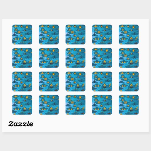 Sticker Carré garçon (Feuille)