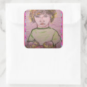 Sticker Carré garçon bongo (Sac)