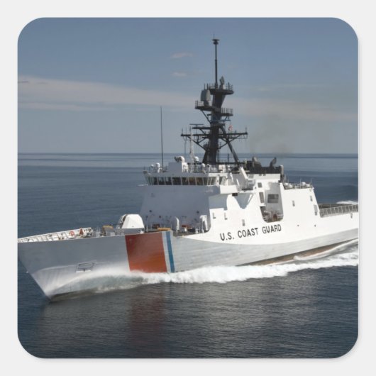 Sticker Carré Garde côtière américaine Cutter Waesche 3 (Devant)