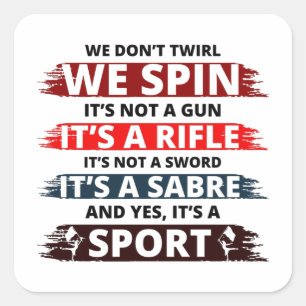 Sticker Carré Garde couleur Drapeau Corps Danse Marche Bande Étu