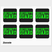 Sticker Carré Garde de sécurité néon vert (Feuille)