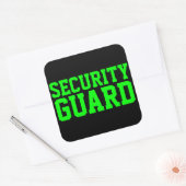 Sticker Carré Garde de sécurité néon vert (Enveloppe)