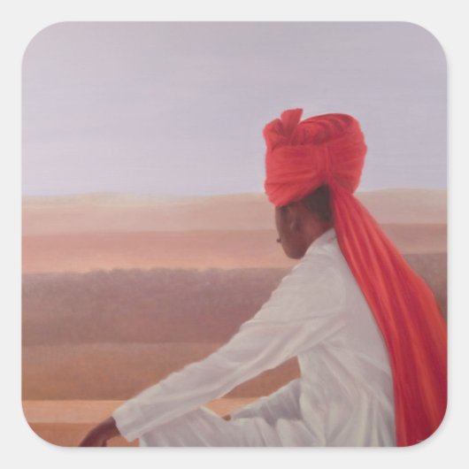 Sticker Carré Garde du palais Jaipur (Devant)