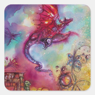 STICKER CARRÉ GARDEN OF THE LOST SHADOWS / FLYING RED DRAGON