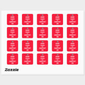 Sticker Carré Garder calme et crocheter sur (Feuille)