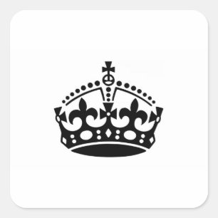 Sticker Carré Garder la couronne calme