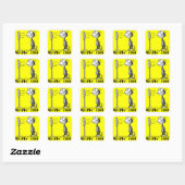Sticker Carré Garder le singe Cool (Feuille)