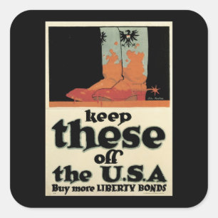 Sticker Carré Gardez ces hors des États-Unis