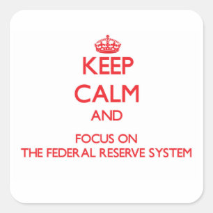 Sticker Carré Gardez le calme et le foyer sur le système de