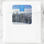 Sticker Carré Gardez le calme et le ski allumé (Sac)