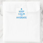 Sticker Carré Gardez le calme et l'hydrate (Sac)