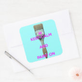 Sticker Carré Gardez le calme et peignez (Enveloppe)