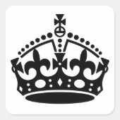 Sticker Carré Gardez le Modèle de la couronne calme (Devant)