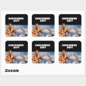 Sticker Carré Gardez les couguars à distance. (Feuille)