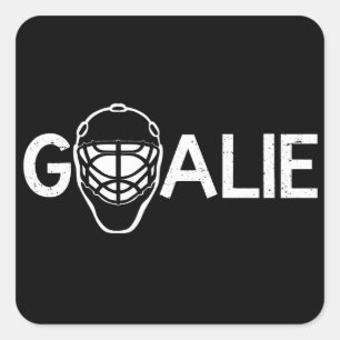 Sticker Carré Gardien de but de hockey sur glace