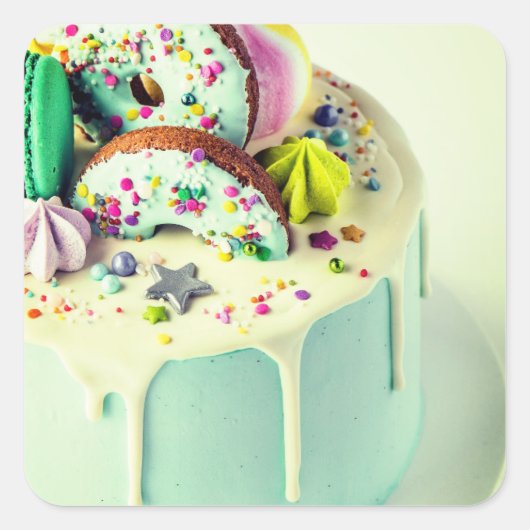 Sticker Carré Gâteau (Devant)