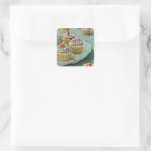 Sticker Carré Gâteau à la crème glacée (Sac)