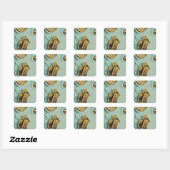 Sticker Carré Gâteau à la crème glacée (Feuille)