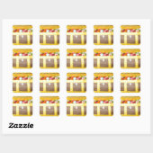 Sticker Carré Gâteau au trésor (Feuille)