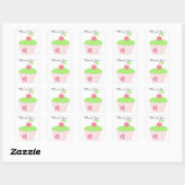 Sticker Carré Gâteau Cupcake Merci (Feuille)
