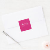 Sticker Carré Gâteau dans un script rose Jar (Enveloppe)