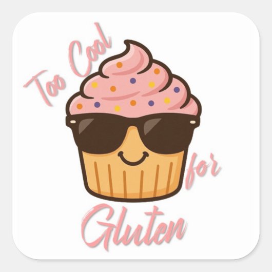 Sticker Carré Gâteau glacé (Devant)