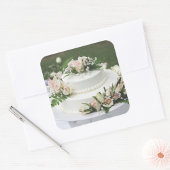 Sticker Carré Gâteau mariage