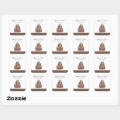 Sticker Carré Gâteau Mariage au chocolat Enregistrer la date (Feuille)