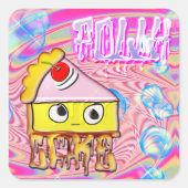 Sticker Carré Gâteau Polly - Tortina - (Devant)