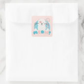 STICKER CARRÉ GATITO ROSA (Sac)