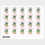 Sticker Carré gaufre glacée kawaii (Feuille)