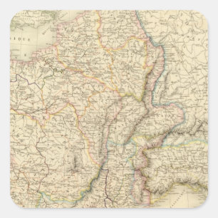 Sticker Carré Gaule, Italie du Nord, Allemagne