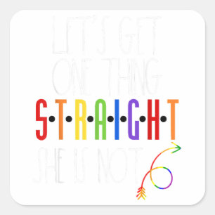 Sticker Carré Gay Couple Correspondant Tenue Lesbian Couple Gay