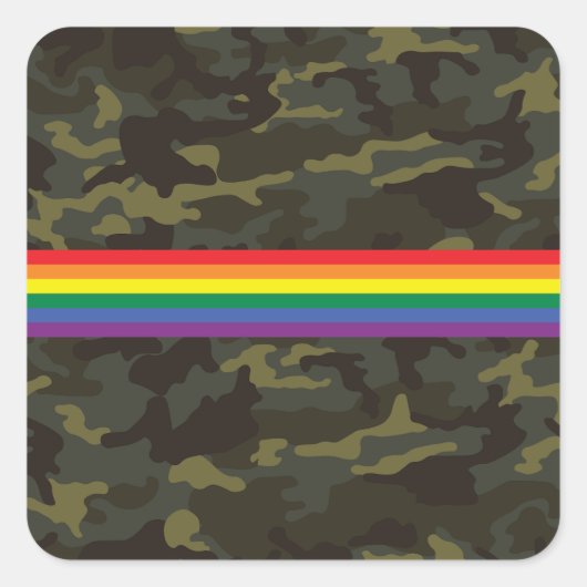 Sticker Carré Gay pride Camo (Devant)