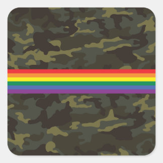 Sticker Carré Gay pride Camo