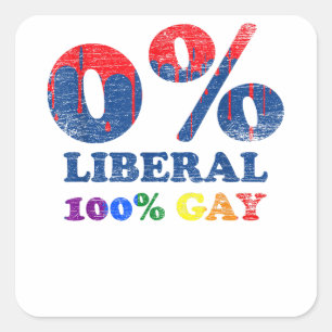 Sticker Carré Gay pride conservateur LGBT