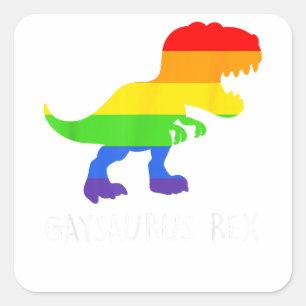 Sticker Carré Gay pride Gaysaurus Rex