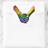 Sticker Carré Gay pride holding Hands (Sac)