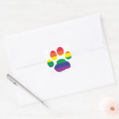 Sticker Carré Gay-Pride-Paw-Print (Enveloppe)