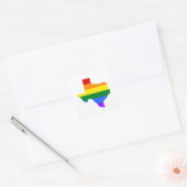 Sticker Carré Gay pride| Texas Rainbow (Enveloppe)