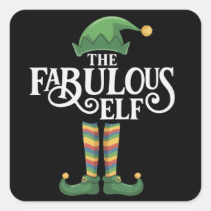 Sticker Carré Gay The Fabulous Elf Famille Correspondante Groupe