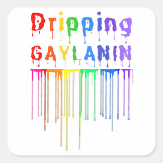Sticker Carré Gaylanin Gay Melanin Funny Gay pride Mont