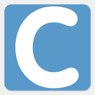 Sticker Carré Gazouillement d'emoji de la lettre C