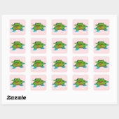 STICKER CARRÉ GECKO JOUR MÊME (Feuille)