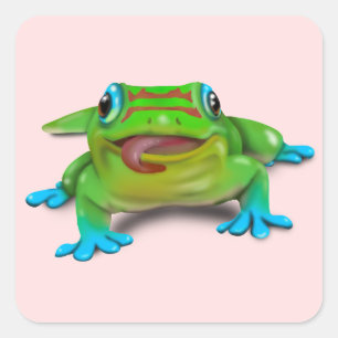 STICKER CARRÉ GECKO JOUR MÊME