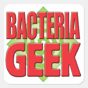 Sticker Carré Geek de bactéries v2