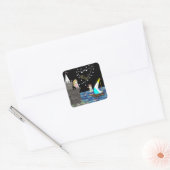 Sticker Carré Geek Love Old Game School Custom (Enveloppe)